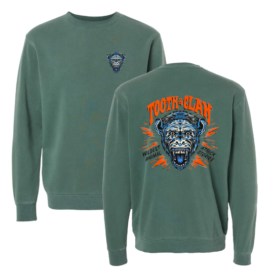 Chimp Crewneck Sweatshirt Pigment Green